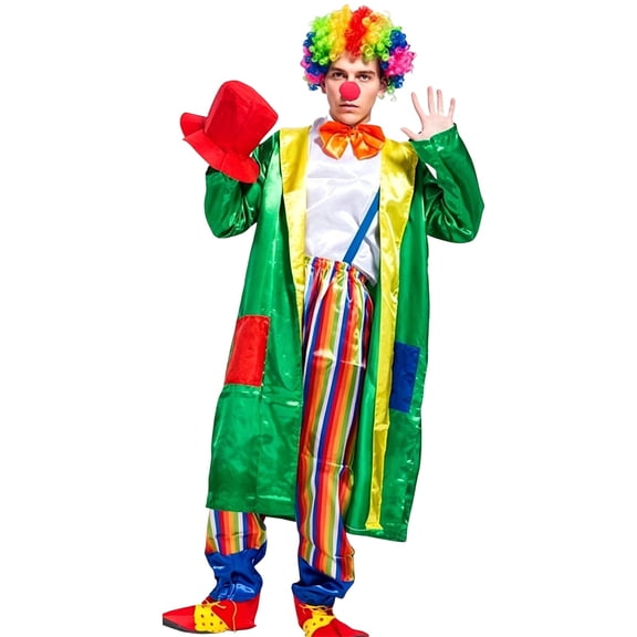 BOOMNY Halloween Mens Clown Dress Up Funny Hallowmas Party Outfits Sets Playful Stage Performance Clothes Set