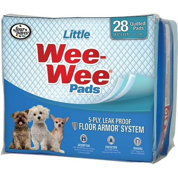 Four Paws Wee Wee Pads for Little Dogs- 28 Pads