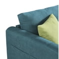 thumbnail image 4 of LaMuseCybèle 76.3 inch Sofa Couch, Fabric Loveseats Couch with 2 Side Pockets, Deep Seat Sofa for Living Room, Bedroom, Apartment, Movable Back (Green), 4 of 6
