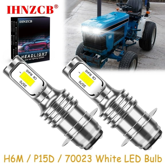 IHNZCB for Ford New Holland 1120 1220 1320 1520 1620 1720 1920 2120 Tractor More Sba385120630 Super Bright Led Headlights Bulb,H6m P15d 70023,C24