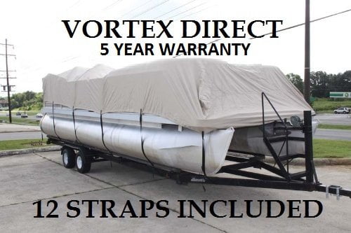 NEW CAMO VORTEX 25-26 FT ULTRA 5 YEAR CANVAS COVER FOR PONTOON//DECK BOAT