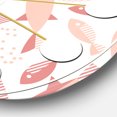 thumbnail image 3 of Designart Horloge Murale Motif Poissons Roses Style Mid-Century Modern, 3 of 4