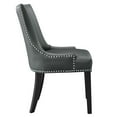 thumbnail image 3 of Side Dining Chair, Rivet Nailhead, Grey Gray, Vegan Leather, Kitchen Cafe Bistro Hospitality Restaurant, Modern Contemporary HB32919, 3 of 8
