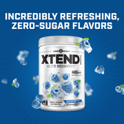 XTEND Original BCAA Powder, Sugar Free Post Workout Muscle Recovery Drink with Amino Acids and 7g BCAAs, Blue Raspberry Ice Flavor, 30 Servings