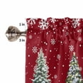 thumbnail image 5 of Christmas Truck Snowman Kitchen Curtains and Valances Set, Xmas Tree Snowflakes Animal Red Rod Pocket Window Valance 18 Inch Window Curtain Panels for Living Room Bedroom Laundry, 27.5x24in, 3 Pieces, 5 of 7