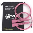 thumbnail image 1 of Cuerda para saltar ajustable de acero aleado rosa WOD Nation, 1 of 8