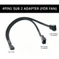 thumbnail image 3 of 4 Pin Y Splitter Cable 4 Pin PWM Female to 3/4 Pin Motherboard CPU Fan PC Case Fan Extension Adapter Cable Fan Cooling Accessory Black, 3 of 5