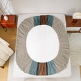 thumbnail image 5 of Manfei Adult Minimalism Twin Sheet Sets, Modern Abstract Geometric Twin Fitted Sheet, Chic Stripes Flat Sheet, Ultra Soft Home Decor, 3pcs, 5 of 7