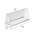 thumbnail image 3 of Vinyl Record Stand Storage Holder, Vinyl Record Drying Rack, Vinyl Records Drying Table Record Stand Stainless for 15 pcs Records, 10.7x4.3x5.2", 3 of 6