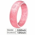 thumbnail image 3 of DESIGNICE Silicone Ring, Elegant Glitter Design Rings for Women, Versatile Comfortable Flexible Silicone Mens Silicone Wedding Band, Safe Hypoallergenic Silicone Wedding Bands for Women, 3 of 4