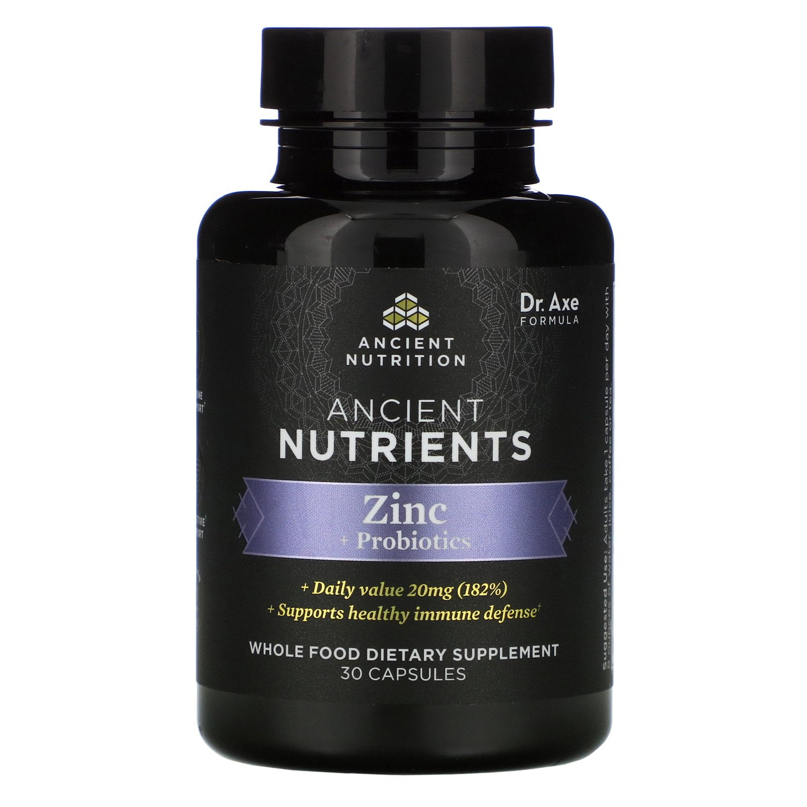 Ancient Nutrients, Zinc + Probiotics, 30 Capsules, Dr. Axe / Ancient Nutrition