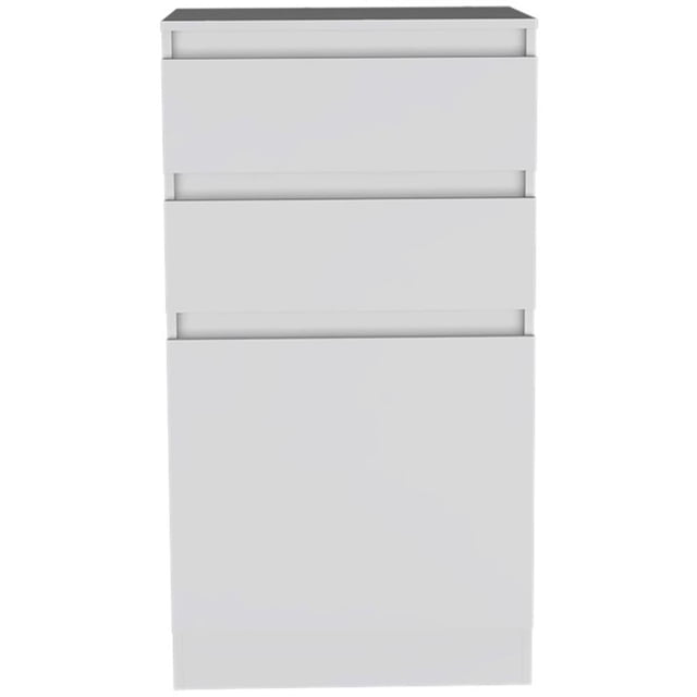 FM FURNITURE Commode Céleste en Bois d'Ingénierie pour Chambre, Blanc