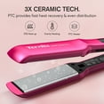 thumbnail image 6 of Terviiix 1.5'' Wide Flat Iron Hair Straightener, Ceramic Straightening Irons for Thick Hair, Pink, 6 of 6