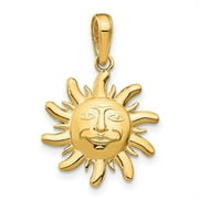 Finest Gold 14K Yellow Gold Polished Small Sun Charm