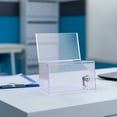 thumbnail image 3 of FRCOLOR Clear Acrylic Suggestion Box with Lock for Fundraising and Donation Storage, 3 of 8