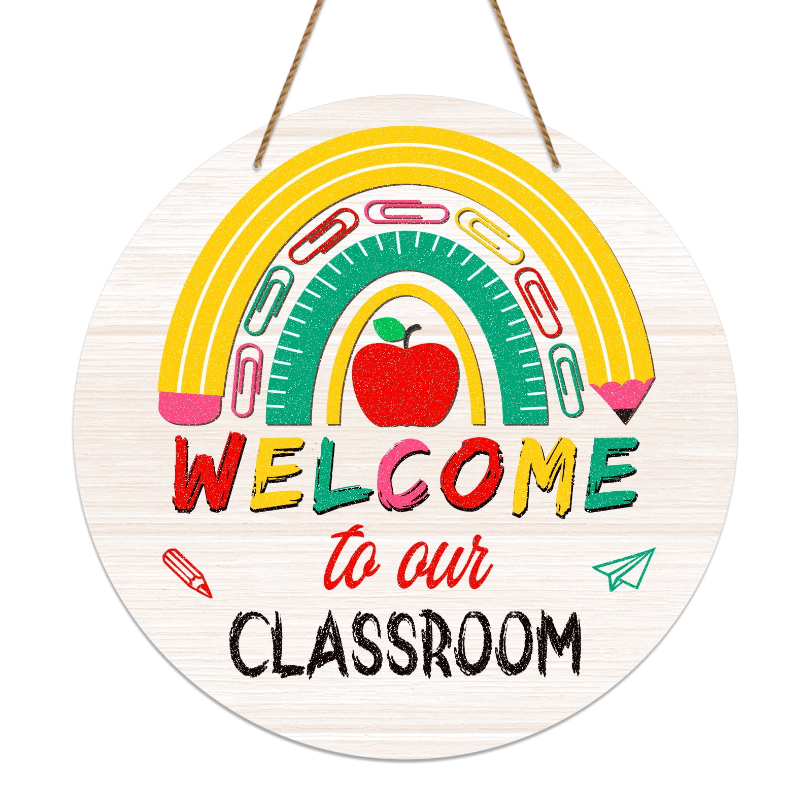 WaaHome Sign for Classroom Door Decorations 11.5" to Our Classroom Door Hanger