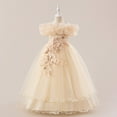 thumbnail image 2 of Flower Girls Tulle Dress - Cute Bow Tutu Dresses Bridesmaid Pageant Gown Birthday Party Dress, 2 of 5