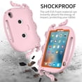 thumbnail image 5 of SaniMore for iPad Mini 6th Generation 8.3" 2021 Kids Waterproof Case, EVA Foam Cover with Shoulder Strap & Screen Protector Pencil Holder Kickstand & Holder Shockproof Protective Shell, Pink, 5 of 7