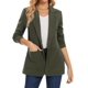 thumbnail image 1 of Blazer MINTLIMIT para mujer de manga larga con un botón, color verde militar, 1 of 6