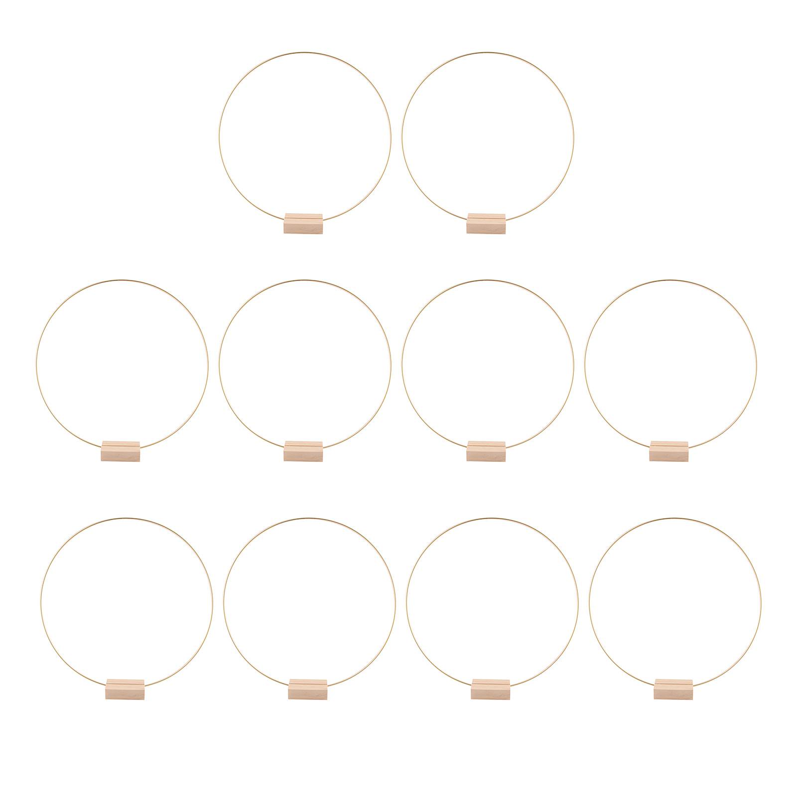 QSTDGVPW 10x Metal Floral Hoop Centerpiece Dream Catcher Making Metal Hoop Wreath Frame 30cm