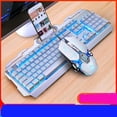 thumbnail image 1 of Wired Gaming Keyboard LED Rainbow Backlit Gaming Keyboard RGB Gaming Ergonomic Wrist 104 Keys for Windows & Mac PC Gamers, 1 of 5