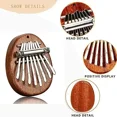 thumbnail image 5 of Mini calimba de madera de 8 teclas, Piano de pulgar de dedo exquisito, Marimba Musical, buen accesorio colgante, regalo, 5 of 5