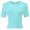 Aqua, variant on Women's Basic Teen Tee Workout Crewneck Short Sleeve Slim Fitted Casual Crop Top