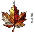 thumbnail image 3 of Maple Leaf Window Hanging Stained Glass Fall Hanging Decoration, Farmhouse Autumn Sun Catchers Indoor Thanksgiving Wall Art Decor (A), 3 of 5