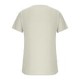thumbnail image 5 of Bxsruta Men's Waffle Knit Short Sleeve Crew Neck Loose Fit Pullover T Shirt Comfy Polyester Daily Tops, 5 of 7