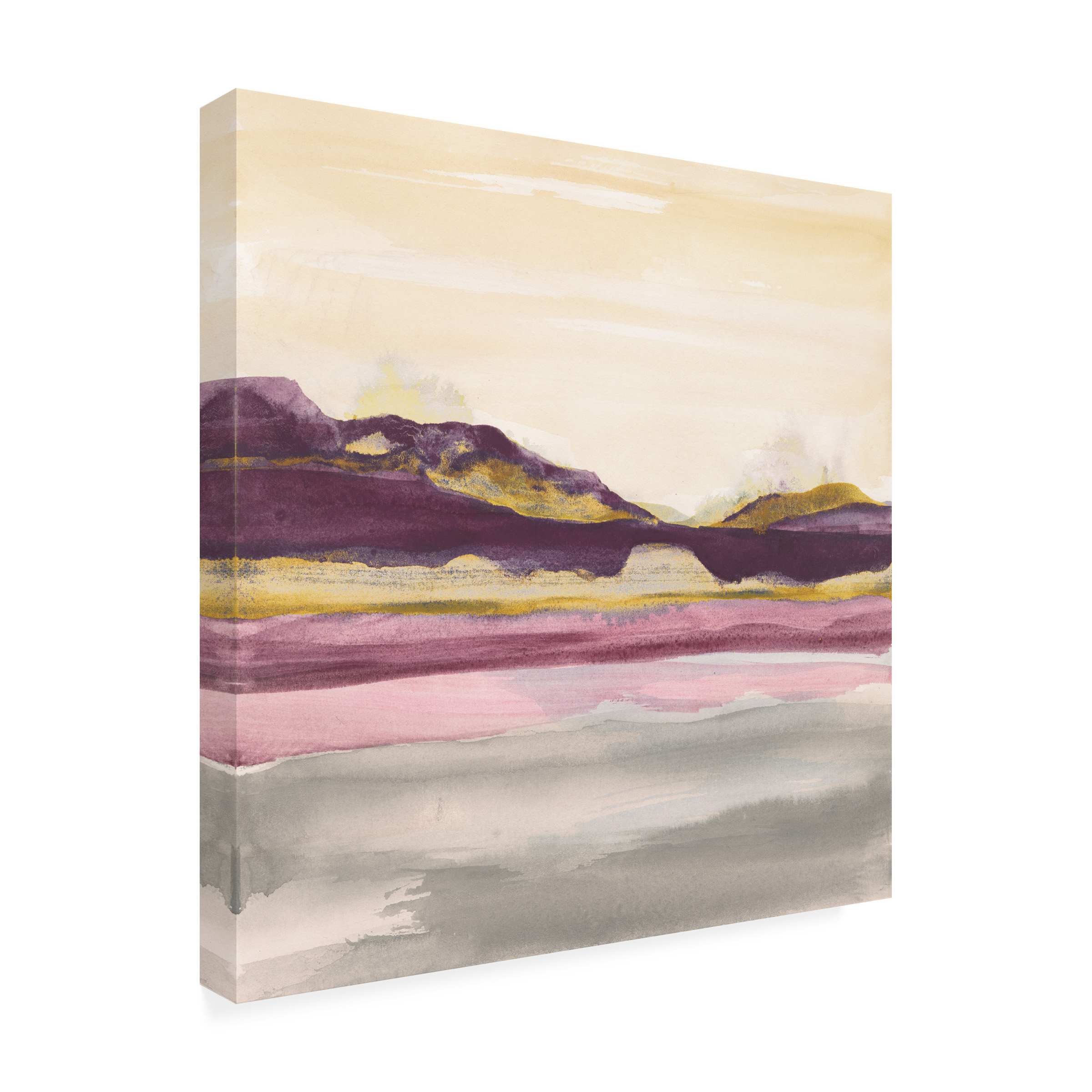 Trademark Fine Art 'Purple Rock Dawn II Gold' Canvas Art by Chris Paschke