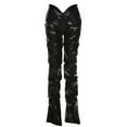 thumbnail image 3 of Gibobby Leggings afelpados de invierno para mujer Pantalones de mujer a la moda con estampado de escamas de pescado, pantalones ajustados(Negro,CH), 3 of 5