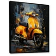 thumbnail image 2 of Designart "Graffiti Scooter Journey I" Scooter Floater Framed Canvas Prints, 2 of 5