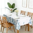 hometrixx Blue Eucalyptus Leaf Tablecloth, 60x84