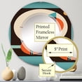 thumbnail image 3 of DESIGN ART Designart 'Vintage Mid-century Graphics II' Printed Modern Midcentury Wall Mirror 24in.x24in., 3 of 5