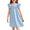 Blue, variant on Oudiya Girls Nightgown Ruffle Short Sleeve Princess Pajama Cute Soft Sleepwear for Kids 3-14Y