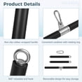 thumbnail image 3 of Detachable LAT Pulldown Bar, Gym LAT and Lift Pulldown Attachment, 360º Rotating Straight Bar with Non-slip EVA Wrapped Handles, Double Hook T-bar, Home Gym Equipment, 3 of 5
