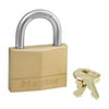 Master Lock 150D Padlock, Keyed Different Key, 9/32 in Dia Shackle, Steel Shackle, Solid Brass Body,