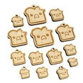 thumbnail image 1 of Cute and Kawaii Shocked Toast Bread with Bite Wood Mini Charms Shapes DIY Craft Jewelry - No Hole - 25mm (7pcs), 1 of 7