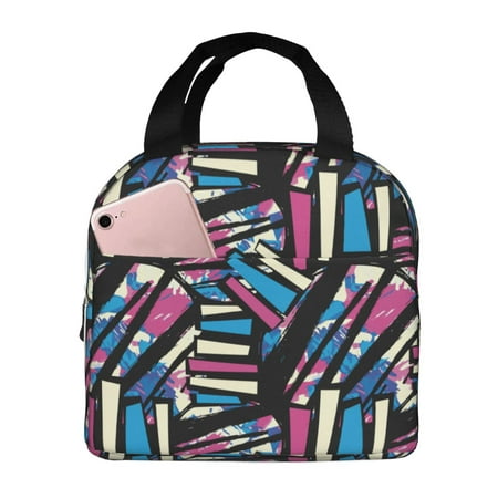 Insulated Lunch Bag for Women Men - Irregular graffiti Leakproof Cooler Lunch Box for Women Men  Lunch Tote Bags for Work School Picnic Travel