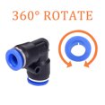 thumbnail image 2 of 10pcs PV 4mm 6mm 8mm 10mm 12mm Tube 90 Degree Equal Union Elbow Air Pneumatic Push In Connector Quick Connection Fitting, 2 of 5