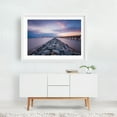 thumbnail image 2 of Jetty and The Chesapeake Bay Bridge - Annapolis Maryland Photography White Framed Wall Art Print 24 x 36 inches, 2 of 3