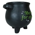 thumbnail image 4 of Green Thumb Witch Gardening Black Herbs For Spells Cauldron Planter Pot 7.5"D, 4 of 10