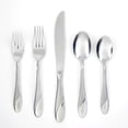 thumbnail image 3 of Cambridge Silversmiths Swirl Sand 89-Piece Stainless Steel Flatware Set (Service for 12), 3 of 7
