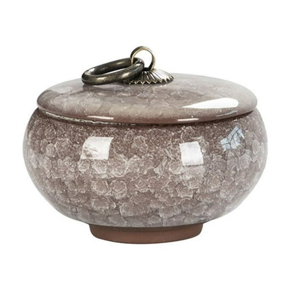 Ceramic Butter Jar Tea Caddy Household Portable Organiser with Lid