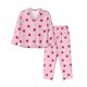thumbnail image 1 of Balery Strawberry And Heart Conjunto de Pijama con Estampado para Mujer, Conjunto de Dos Piezas con Manga Larga, Ropa de Dormir Suave con Bolsillos, Pijamas Cómodos-Medium, 1 of 7