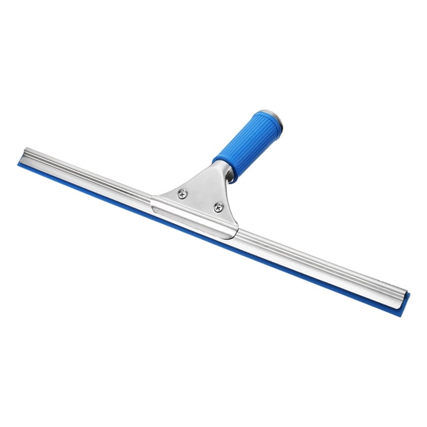 Ducha Ventana Escurridor Inoxidable Acero Todo Propósito Limpieza Herramienta para Espejo, Vidrio, Mármol Pared, Hogar, Baño, 15.75 Pulgadas, Azul