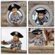 thumbnail image 3 of Sombrero pirata con estampado de calavera, sombrero de capitán pirata caribeño para niños, accesorios de disfraz de pirata, decoraciones piratas, disfraces de cosplay, fiesta temática, decoración, 3 of 5