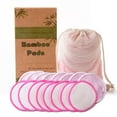 thumbnail image 1 of 16 Pcs Tampons Démaquillants Réutilisables Lavables en Bambou Coton Tampons Faciaux Ronds, 1 of 10