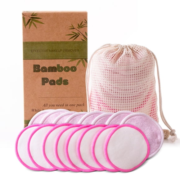 16PCS Makeup Remover Pad Reusable Washable Bamboo Cotton Pad Facial Cotton Round
