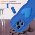 thumbnail image 4 of for iPhone 14 Pro Max Case Cute 3D Love Heart Curly Wave Shape Phone Cover Soft TPU Shockproof Full Camera Lens Protective Case for iPhone 14 Pro Max 6.7 Inch for Women Girl-Blue, 4 of 12